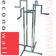 4 Arm Garment Clothes Rail With Stepped Arms