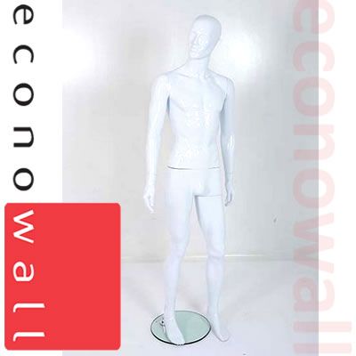 White Male Mannequin With Abstract Style Face - 3