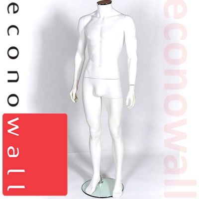 White Headless Male Shop Display Mannequin - 1